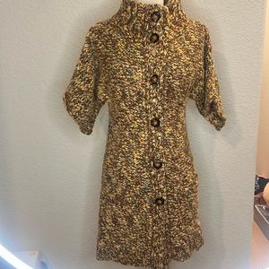 Anthropologie sweater cardigan fall colors women's size S. Wool/acrylic warm